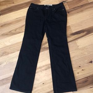 Loft black curvy boot denim